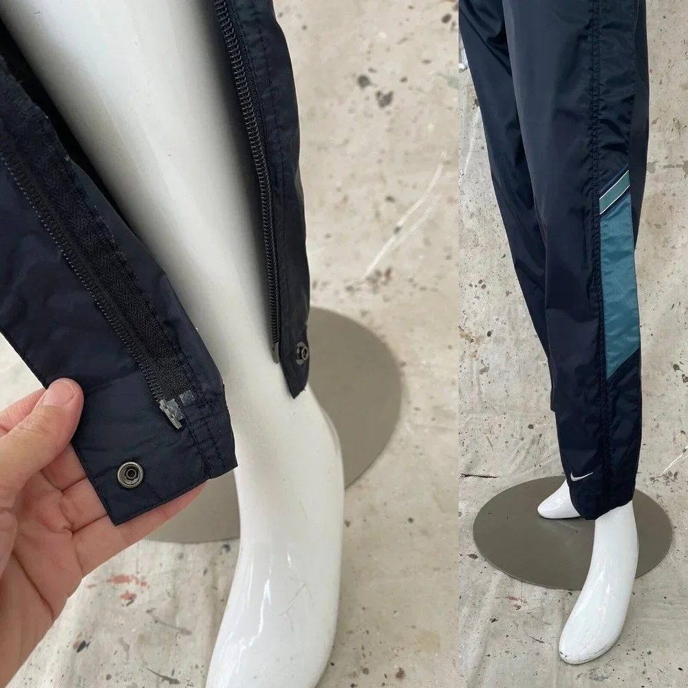 Vintage 90’s Nike Breakaway Full Zip Leg Nylon Athletic Pants Women’s Small - Picture 5 of 5